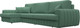 Миниатюра изображения товара Диван угловой Лига Диванов Лига-057 НПБ Лонг угол левый / 129296L (рогожка Амур 11 зеленый)