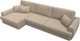 Миниатюра изображения товара Диван угловой Лига Диванов Лига-057 НПБ Лонг угол левый / 129297L (велюр Seven 729 бежевый)
