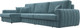 Миниатюра изображения товара Диван угловой Лига Диванов Лига-057 НПБ Лонг угол левый / 129298L (велюр Seven 113 бирюзовый)
