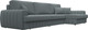 Миниатюра изображения товара Диван угловой Лига Диванов Лига-057 НПБ Лонг угол правый / 129294 (рогожка Амур 07 серый)