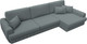Миниатюра изображения товара Диван угловой Лига Диванов Лига-057 НПБ Лонг угол правый / 129294 (рогожка Амур 07 серый)