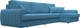 Миниатюра изображения товара Диван угловой Лига Диванов Лига-057 НПБ Лонг угол правый / 129295 (рогожка Амур 10 голубой)