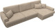 Миниатюра изображения товара Диван угловой Лига Диванов Лига-057 НПБ Лонг угол правый / 129297 (велюр Seven 729 бежевый)