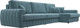 Миниатюра изображения товара Диван угловой Лига Диванов Лига-057 НПБ Лонг угол правый / 129298 (велюр Seven 113 бирюзовый)