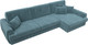Миниатюра изображения товара Диван угловой Лига Диванов Лига-057 НПБ Лонг угол правый / 129298 (велюр Seven 113 бирюзовый)