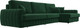 Миниатюра изображения товара Диван угловой Лига Диванов Лига-057 НПБ Лонг угол правый / 129299 (велюр Seven 626 зеленый)