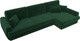 Миниатюра изображения товара Диван угловой Лига Диванов Лига-057 НПБ Лонг угол правый / 129299 (велюр Seven 626 зеленый)