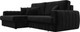 Миниатюра изображения товара Диван угловой Лига Диванов Лига-057 НПБ угол левый / 129273L (велюр Seven 35 черный)