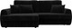 Миниатюра изображения товара Диван угловой Лига Диванов Лига-057 НПБ угол левый / 129273L (велюр Seven 35 черный)