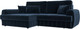 Миниатюра изображения товара Диван угловой Лига Диванов Лига-057 НПБ угол левый / 129276L (велюр Tower 13 синий)
