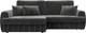 Миниатюра изображения товара Диван угловой Лига Диванов Лига-057 НПБ угол левый / 129277L (велюр Tower 10 серый)