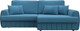 Миниатюра изображения товара Диван угловой Лига Диванов Лига-057 НПБ угол правый / 129266 (рогожка Амур 10 голубой)