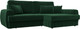 Миниатюра изображения товара Диван угловой Лига Диванов Лига-057 НПБ угол правый / 129270 (велюр Seven 626 зеленый)