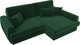 Миниатюра изображения товара Диван угловой Лига Диванов Лига-057 НПБ угол правый / 129270 (велюр Seven 626 зеленый)