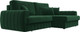 Миниатюра изображения товара Диван угловой Лига Диванов Лига-057 НПБ угол правый / 129270 (велюр Seven 626 зеленый)