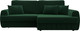 Миниатюра изображения товара Диван угловой Лига Диванов Лига-057 НПБ угол правый / 129270 (велюр Seven 626 зеленый)