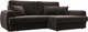 Миниатюра изображения товара Диван угловой Лига Диванов Лига-057 НПБ угол правый / 129272 (велюр Seven 727 коричневый)