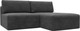 Миниатюра изображения товара Диван угловой Лига Диванов Лига-060 НПБ угол универсальный / 129508 (велюр Brut 16 темно-серый)