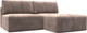 Миниатюра изображения товара Диван угловой Лига Диванов Лига-060 НПБ угол универсальный / 129494 (велюр Tower 05 бежевый)