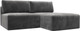 Миниатюра изображения товара Диван угловой Лига Диванов Лига-060 НПБ угол универсальный / 129496 (велюр Tower 10 серый)