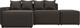 Миниатюра изображения товара Диван угловой Лига Диванов Лига-063 угол левый / 129784L (рогожка Амур 05 коричневый)