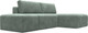 Миниатюра изображения товара Комплект мягкой мебели Лига Диванов Лига-060 НПБ угол универсальный с пуфом / 129695 (велюр Brut 08 зеленый)