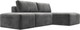 Миниатюра изображения товара Комплект мягкой мебели Лига Диванов Лига-060 НПБ угол универсальный с пуфом / 129682 (велюр Tower 10 серый)