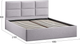 Миниатюра изображения товара Двуспальная кровать ТриЯ Стелла Тип 1 c ПМ 180x200 (микровелюр Jercy Silver)
