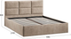 Миниатюра изображения товара Двуспальная кровать ТриЯ Стелла Тип 1 c ПМ 180x200 (микровелюр Wellmart Dark Beige)