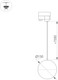 Миниатюра изображения товара Трековый светильник Arlight LGD-EMISFERO-TRACK-HANG-2TR-R150-11W Warm3000 WH 170deg / 035946