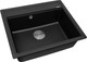 Миниатюра изображения товара Мойка кухонная ZORG С сифоном Rock 60 Premium (черный металлик)