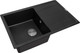 Миниатюра изображения товара Мойка кухонная ZORG С сифоном Rock 78 Premium (черный металлик)