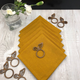 Миниатюра изображения товара Набор сервировочных салфеток ОМурМебель с держателем Бабочка (6шт, горчичный)