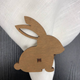 Миниатюра изображения товара Набор сервировочных салфеток ОМурМебель с держателем Кролик (6шт, белый)