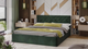 Миниатюра изображения товара Двуспальная кровать ТриЯ Кевия Тип 1 с подъемным механизмом 160x200 (велюр Confetti Deep forest)