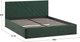 Миниатюра изображения товара Двуспальная кровать ТриЯ Кевия Тип 1 с подъемным механизмом 160x200 (велюр Confetti Deep forest)