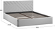 Миниатюра изображения товара Двуспальная кровать ТриЯ Кевия Тип 1 с подъемным механизмом 160x200 (велюр Confetti Silver)