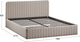 Миниатюра изображения товара Двуспальная кровать ТриЯ Шелли Тип 1 с подъемным механизмом 160x200 (велюр Confetti Smoke)