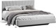 Миниатюра изображения товара Двуспальная кровать ТриЯ Эвори Тип 1 160x200 (велюр Confetti Silver)