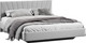 Миниатюра изображения товара Двуспальная кровать ТриЯ Эвори Тип 1 160x200 (велюр Confetti Silver)
