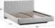 Миниатюра изображения товара Двуспальная кровать ТриЯ Эвори Тип 1 160x200 (велюр Confetti Silver)