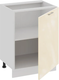 Миниатюра изображения товара Шкаф-стол кухонный ТриЯ Весна 1Н6 с одной дверью (белый/ваниль глянец)
