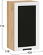 Миниатюра изображения товара Шкаф навесной для кухни ТриЯ Гренада 1В4С с одной дверью со стеклом (дуб крафт золотой/холст белый)