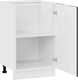Миниатюра изображения товара Шкаф-стол кухонный ТриЯ Гренада с одной дверью 1Н5 (белый/холст вулкан)