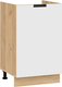 Миниатюра изображения товара Шкаф под мойку ТриЯ Гренада с одной дверью 1Н5М (дуб крафт золотой/холст белый)