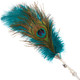 Миниатюра изображения товара Игрушка для кошек ZooZooZoo Удочка-дразнилка Перо павлина / HM-15