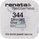 Миниатюра изображения товара Батарейка Renata SR344/SR1136SW BL-1 1.55V 10mAh 5.8x1.6mm