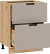 Миниатюра изображения товара Шкаф-стол кухонный ТриЯ Гренада с двумя ящиками 1Н6Я2 (дуб крафт золотой/холст латте)