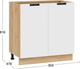 Миниатюра изображения товара Шкаф-стол кухонный ТриЯ Гренада с двумя дверями 1Н8 (дуб крафт золотой/холст белый)