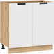 Миниатюра изображения товара Шкаф-стол кухонный ТриЯ Гренада с двумя дверями 1Н8 (дуб крафт золотой/холст белый)